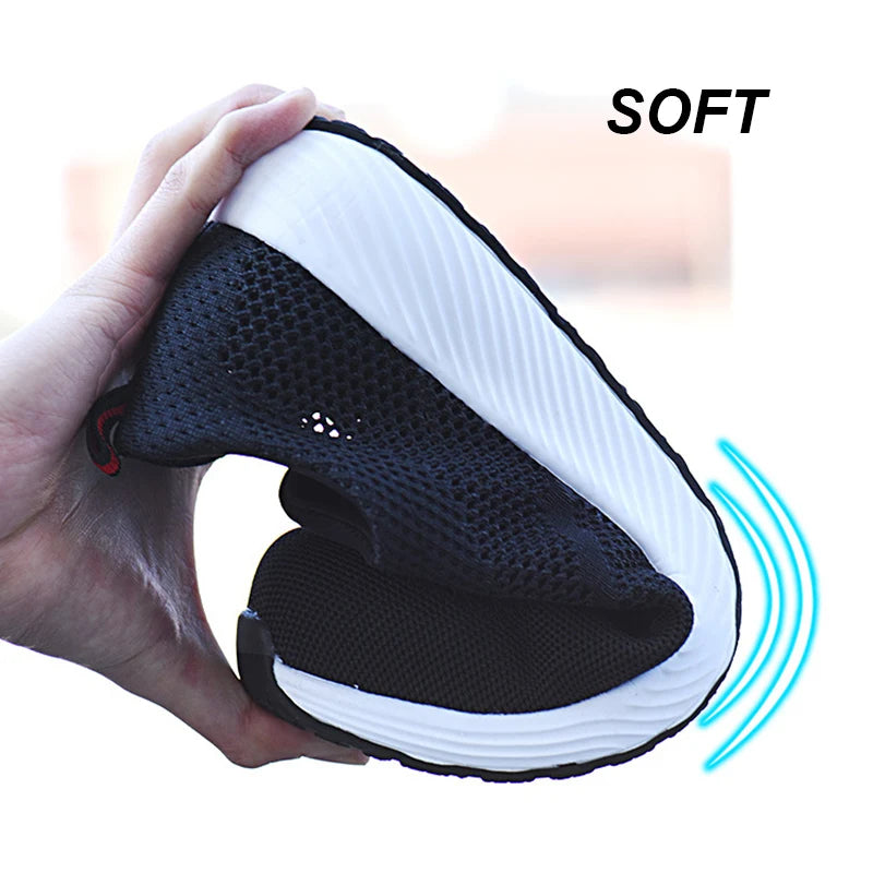 Steel Toe Shoes For Women Summer Breathable Safety Shoes Lightweight Comfortable Non Slip Work Shoes Steel Toe Sneaker For Man